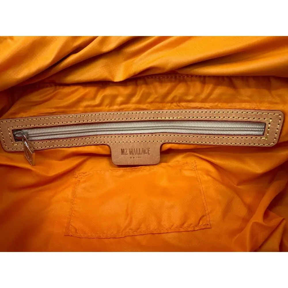 MZ Wallace Metro Blue Camo Travel Quilted Tote Bag With Matching Pouch Excellent - Picture 15 of 16